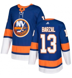 Youth Adidas New York Islanders #13 Mathew Barzal Premier Royal Blue Home NHL Jersey