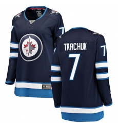 Women's Winnipeg Jets #7 Keith Tkachuk Fanatics Branded Navy Blue Home Breakaway NHL Jersey