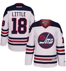 Men's Reebok Winnipeg Jets #18 Bryan Little Authentic White 2016 Heritage Classic NHL Jersey