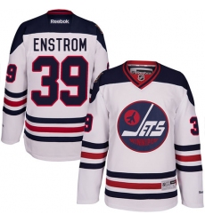 Men's Reebok Winnipeg Jets #39 Tobias Enstrom Authentic White 2016 Heritage Classic NHL Jersey