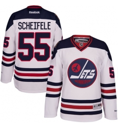 Men's Reebok Winnipeg Jets #55 Mark Scheifele Authentic White 2016 Heritage Classic NHL Jersey