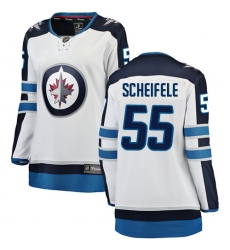 Women's Winnipeg Jets #55 Mark Scheifele Fanatics Branded White Away Breakaway NHL Jersey