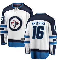 Men's Winnipeg Jets #16 Shawn Matthias Fanatics Branded White Away Breakaway NHL Jersey