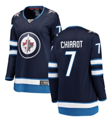 Women's Winnipeg Jets #7 Ben Chiarot Fanatics Branded Navy Blue Home Breakaway NHL Jersey