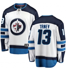 Men's Winnipeg Jets #13 Brandon Tanev Fanatics Branded White Away Breakaway NHL Jersey