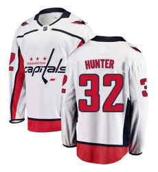 Men's Washington Capitals #32 Dale Hunter Fanatics Branded White Away Breakaway NHL Jersey