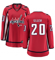 Women's Washington Capitals #20 Lars Eller Fanatics Branded Red Home Breakaway NHL Jersey