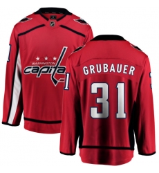 Men's Washington Capitals #31 Philipp Grubauer Fanatics Branded Red Home Breakaway NHL Jersey