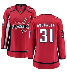 Women's Washington Capitals #31 Philipp Grubauer Fanatics Branded Red Home Breakaway NHL Jersey