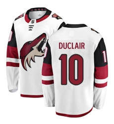 Youth Arizona Coyotes #10 Anthony Duclair Fanatics Branded White Away Breakaway NHL Jersey