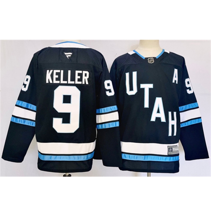 Men's Utah Hockey Club #9 Clayton Keller Navy Stitched Jersey