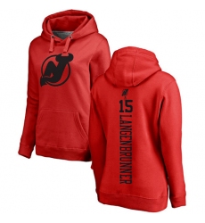NHL Women's Adidas New Jersey Devils #15 Jamie Langenbrunner Red One Color Backer Pullover Hoodie