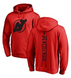 NHL Adidas New Jersey Devils #31 Scott Wedgewood Red One Color Backer Pullover Hoodie