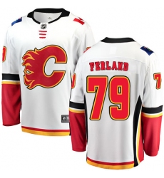 Youth Calgary Flames #79 Michael Ferland Fanatics Branded White Away Breakaway NHL Jersey