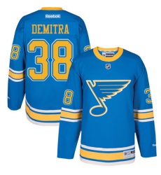 Men's Reebok St. Louis Blues #38 Pavol Demitra Premier Blue 2017 Winter Classic NHL Jersey