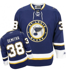 Women's Reebok St. Louis Blues #38 Pavol Demitra Premier Navy Blue Third NHL Jersey