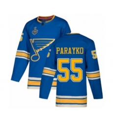 Men's St. Louis Blues #55 Colton Parayko Authentic Navy Blue Alternate 2019 Stanley Cup Final Bound Hockey Jersey