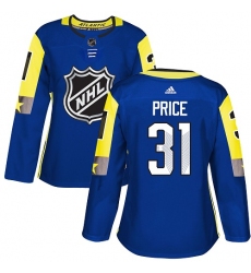 Women's Adidas Montreal Canadiens #31 Carey Price Authentic Royal Blue 2018 All-Star Atlantic Division NHL Jersey
