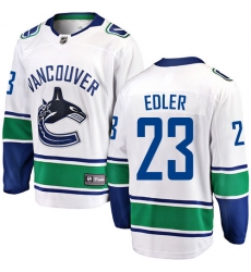 Youth Vancouver Canucks #23 Alexander Edler Fanatics Branded White Away Breakaway NHL Jersey