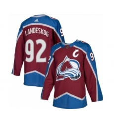 Men's Colorado Avalanche #92 Gabriel Landeskog Burgundy With C Stitched Jersey