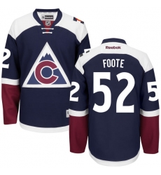 Women's Reebok Colorado Avalanche #52 Adam Foote Authentic Blue Third NHL Jersey