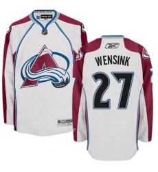 Women's Reebok Colorado Avalanche #27 John Wensink Authentic White Away NHL Jersey