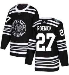 Youth Adidas Chicago Blackhawks #27 Jeremy Roenick Authentic Black 2019 Winter Classic NHL Jersey