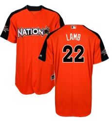 Men's Majestic Arizona Diamondbacks #22 Jake Lamb Authentic Orange National League 2017 MLB All-Star MLB Jersey