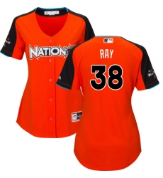 Women's Majestic Arizona Diamondbacks #38 Robbie Ray Authentic Orange National League 2017 MLB All-Star MLB Jersey