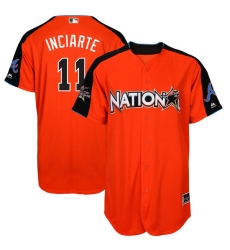 Youth Majestic Atlanta Braves #11 Ender Inciarte Replica Orange National League 2017 MLB All-Star MLB Jersey