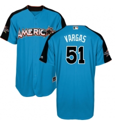 Youth Majestic Kansas City Royals #51 Jason Vargas Authentic Blue American League 2017 MLB All-Star MLB Jersey