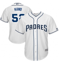 Youth Majestic San Diego Padres #52 Brad Hand Authentic White Home Cool Base MLB Jersey