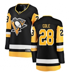 Women's Pittsburgh Penguins #28 Ian Cole Fanatics Branded Black Home Breakaway NHL Jersey