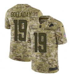 Youth Nike Detroit Lions #19 Kenny Golladay Limited Camo 2018 Salute to Service NFL Jersey