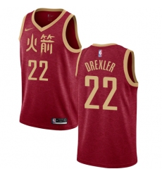 Men's Nike Houston Rockets #42 Nene Swingman Red NBA Jersey - 2018 19 City Edition