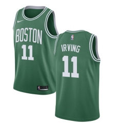 Women's Nike Boston Celtics #11 Kyrie Irving Swingman Green(White No.) Road NBA Jersey - Icon Edition