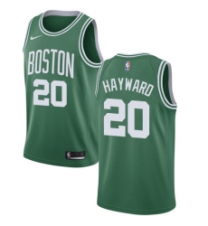 Men's Nike Boston Celtics #20 Gordon Hayward Swingman Green(White No.) Road NBA Jersey - Icon Edition