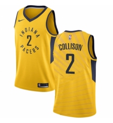 Youth Nike Indiana Pacers #2 Darren Collison Authentic Gold NBA Jersey Statement Edition
