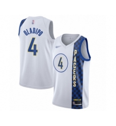 Men's Indiana Pacers #4 Victor Oladipo Swingman White Basketball Jersey - 2019  20 City Edition