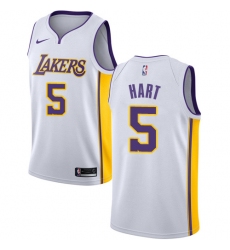 Men's Nike Los Angeles Lakers #5 Josh Hart Swingman White NBA Jersey - Association Edition