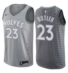 Men's Nike Minnesota Timberwolves #23 Jimmy Butler Swingman Gray NBA Jersey - City Edition