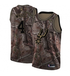 Youth Nike San Antonio Spurs #4 Derrick White Swingman Camo Realtree Collection NBA Jersey