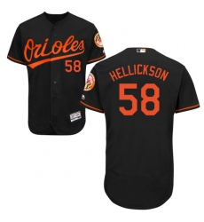 Men's Majestic Baltimore Orioles #58 Jeremy Hellickson Black Flexbase Authentic Collection MLB Jersey