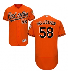 Men's Majestic Baltimore Orioles #58 Jeremy Hellickson Orange Flexbase Authentic Collection MLB Jersey