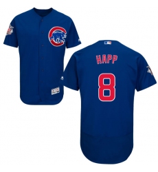Men's Majestic Chicago Cubs #8 Ian Happ Royal Blue Alternate Flexbase Authentic Collection MLB Jersey