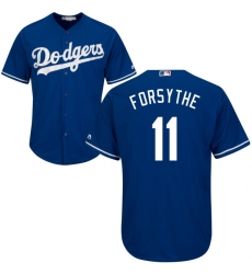 Youth Majestic Los Angeles Dodgers #11 Logan Forsythe Replica Royal Blue Alternate Cool Base MLB Jersey