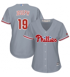 Women's Majestic Philadelphia Phillies #19 Tommy Joseph Authentic Grey Road Cool Base MLB Jersey