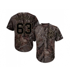 Youth Washington Nationals #63 Sean Doolittle Authentic Camo Realtree Collection Flex Base Baseball Jersey