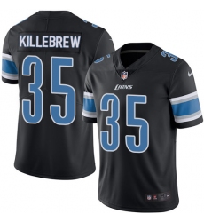 Youth Nike Detroit Lions #35 Miles Killebrew Limited Black Rush Vapor Untouchable NFL Jersey