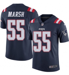 Youth Nike New England Patriots #55 Cassius Marsh Limited Navy Blue Rush Vapor Untouchable NFL Jersey